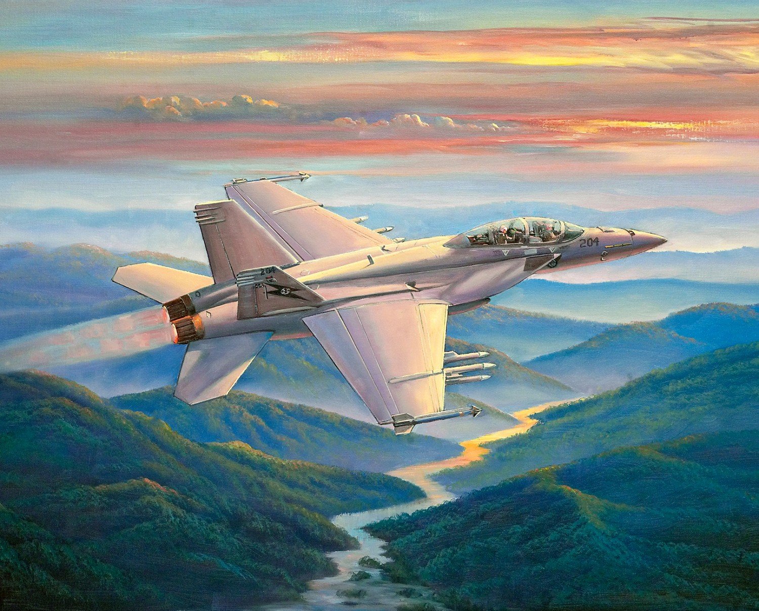 Sunset Sortie Fabric Panel