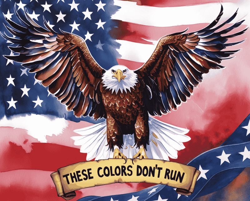 America: 250 Years! Colorful Eagle Panel