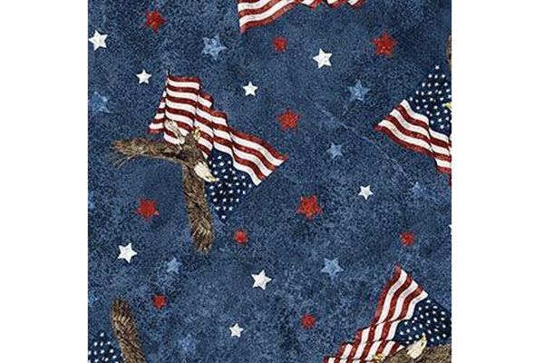 Soaring Eagles on Navy Background