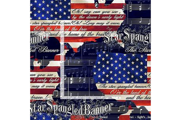 Star Spangled Banner USA Fabric
